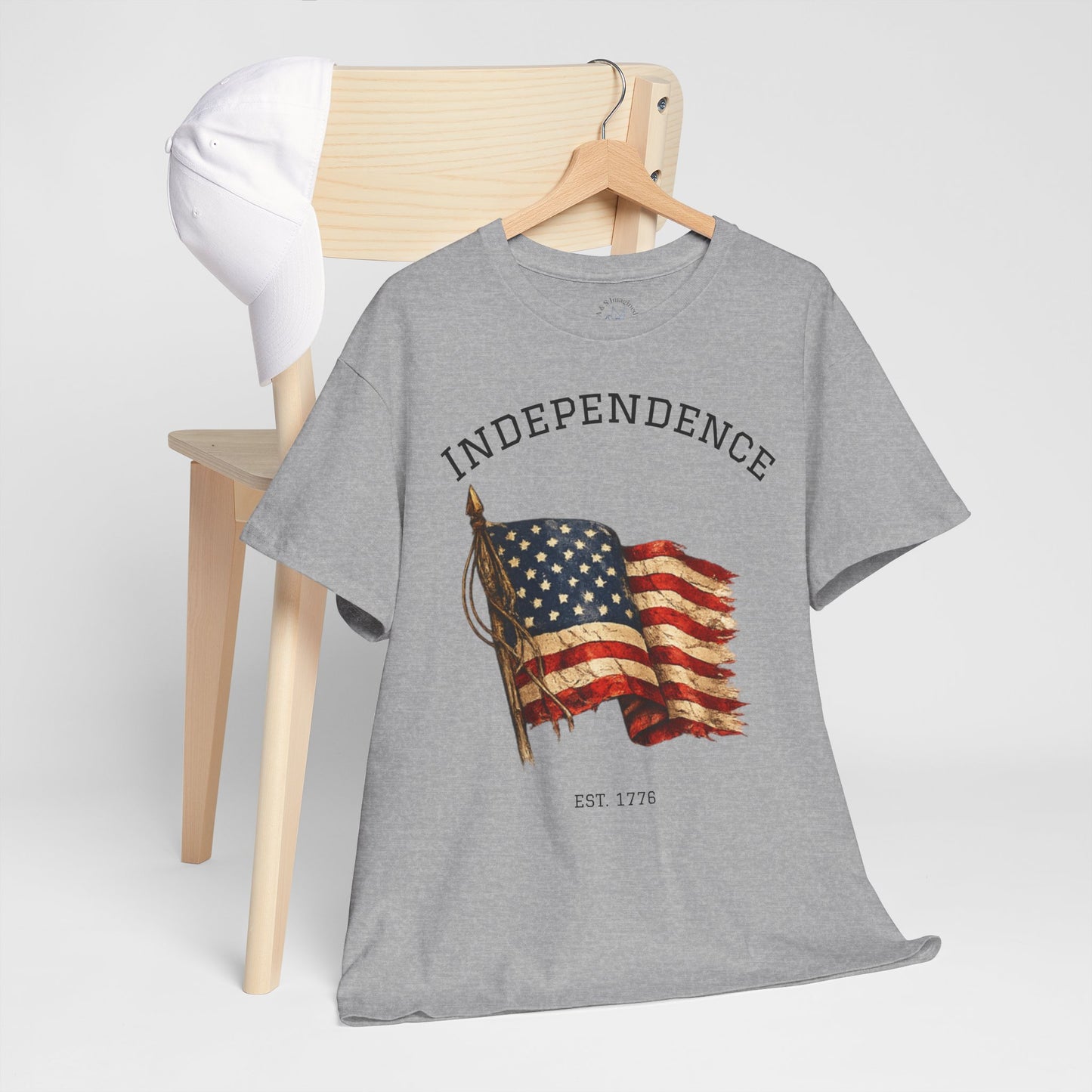 Vintage Independence Flag Shirt | 1776 American Flag Tee | Patriotic Distressed Flag T-Shirt | Retro Fourth of July Outfit | American Graphic Tshirt