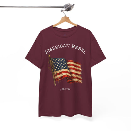 American Rebel 1776 Shirt | Vintage American Flag Tee | Patriotic USA T-Shirt | Independence Day Tshirt | Distressed Flag Graphic Shirt | Fourth of July Outfit