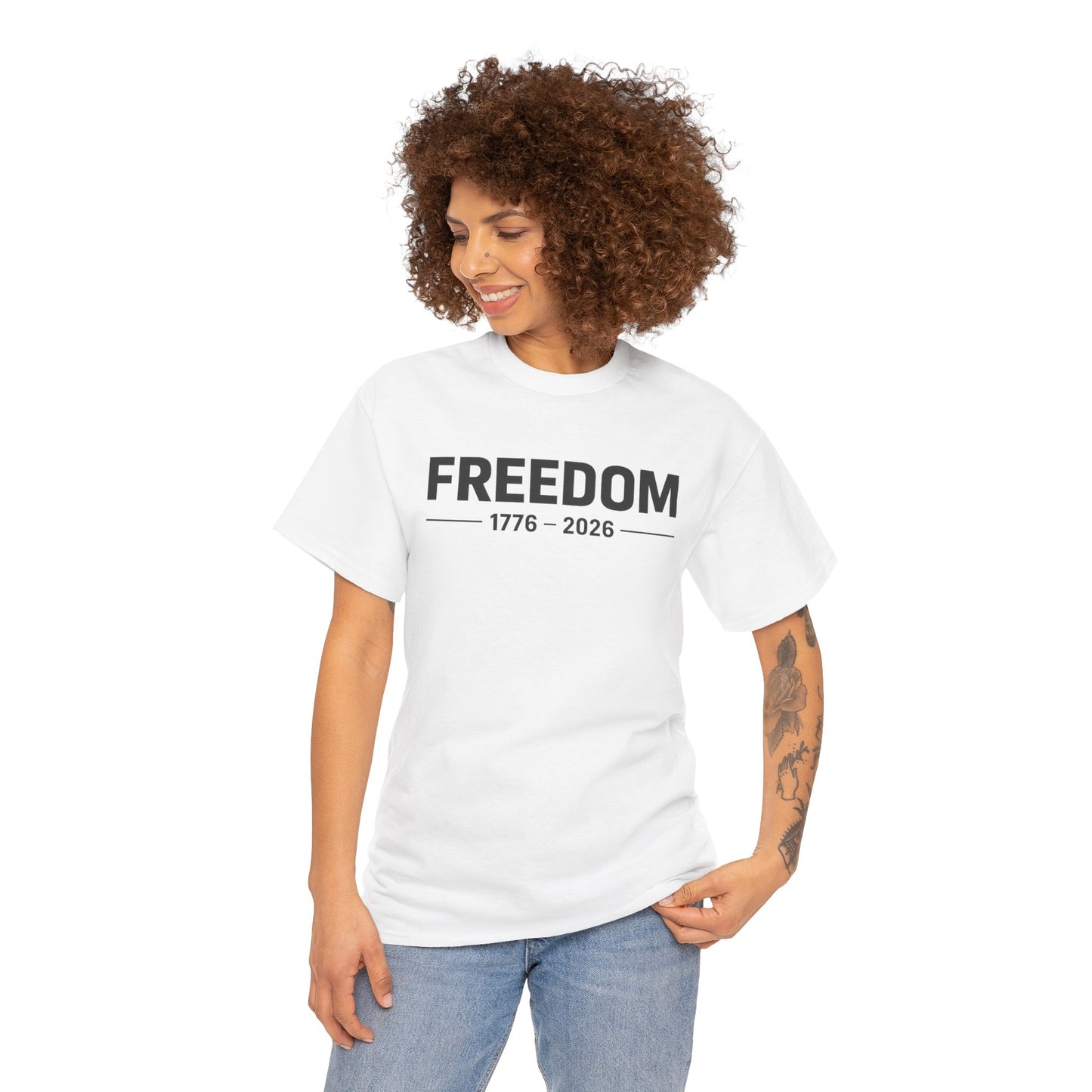 Independence Freedom Graphic Tee | Freedom 1776 2026 Shirt | Patriotic American Flag T-Shirt | 250th Year Anniversary Tshirt |  Fourth of July Outfit