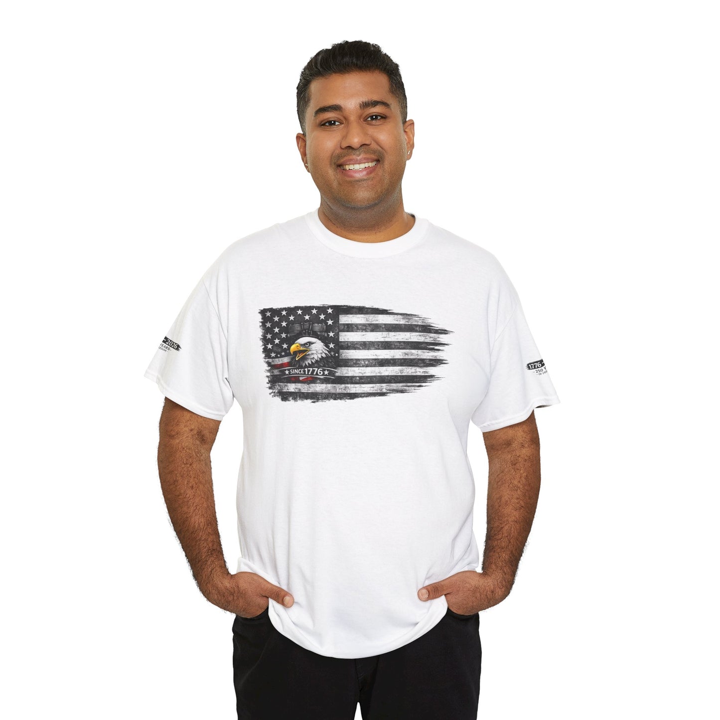 American Flag Eagle Shirt | 1776 Patriotic Tee | USA Flag T-shirt | Bald Eagle Shirt | Fourth of July Outfit | Minimal Patriotic Tee