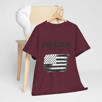 Vintage Freedom 1776 2026 Shirt | Patriotic American Flag Tee | USA 250 Anniversary T-Shirt | Minimalist Independence Tshirt | Fourth of July Outfit