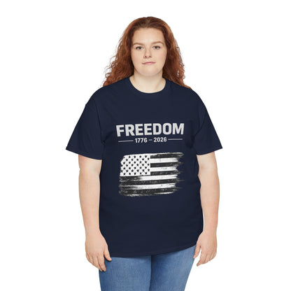 Vintage Freedom 1776 2026 Shirt | Patriotic American Flag Tee | USA 250 Anniversary T-Shirt | Minimalist Independence Tshirt | Fourth of July Outfit