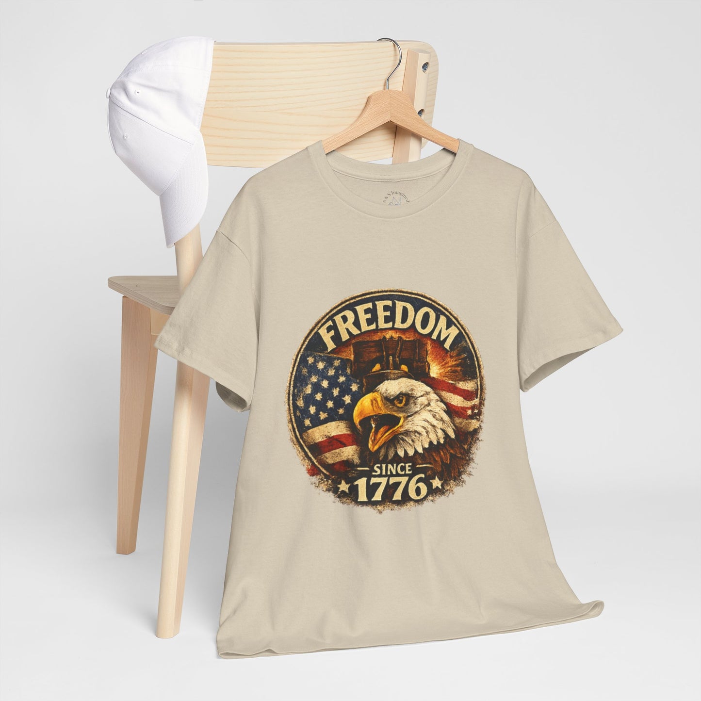 Freedom Since 1776 Shirt | American Eagle Vintage Tee | Fourth of July Graphic T-Shirt | USA Flag Eagle Tshirt | Independence Day Outfit
