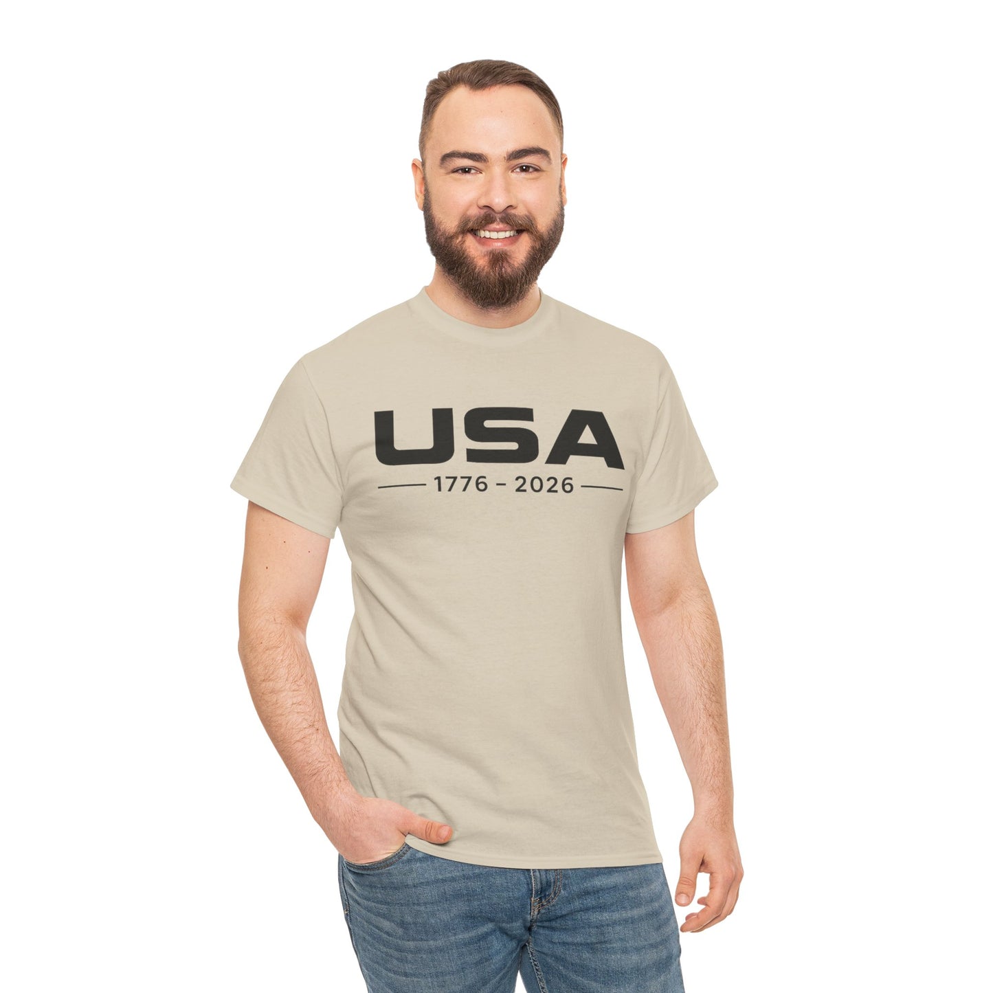 USA 1776-2026 Minimalist Patriotic T-Shirt | Modern Independence Day Tee | Fourth of July Shirt