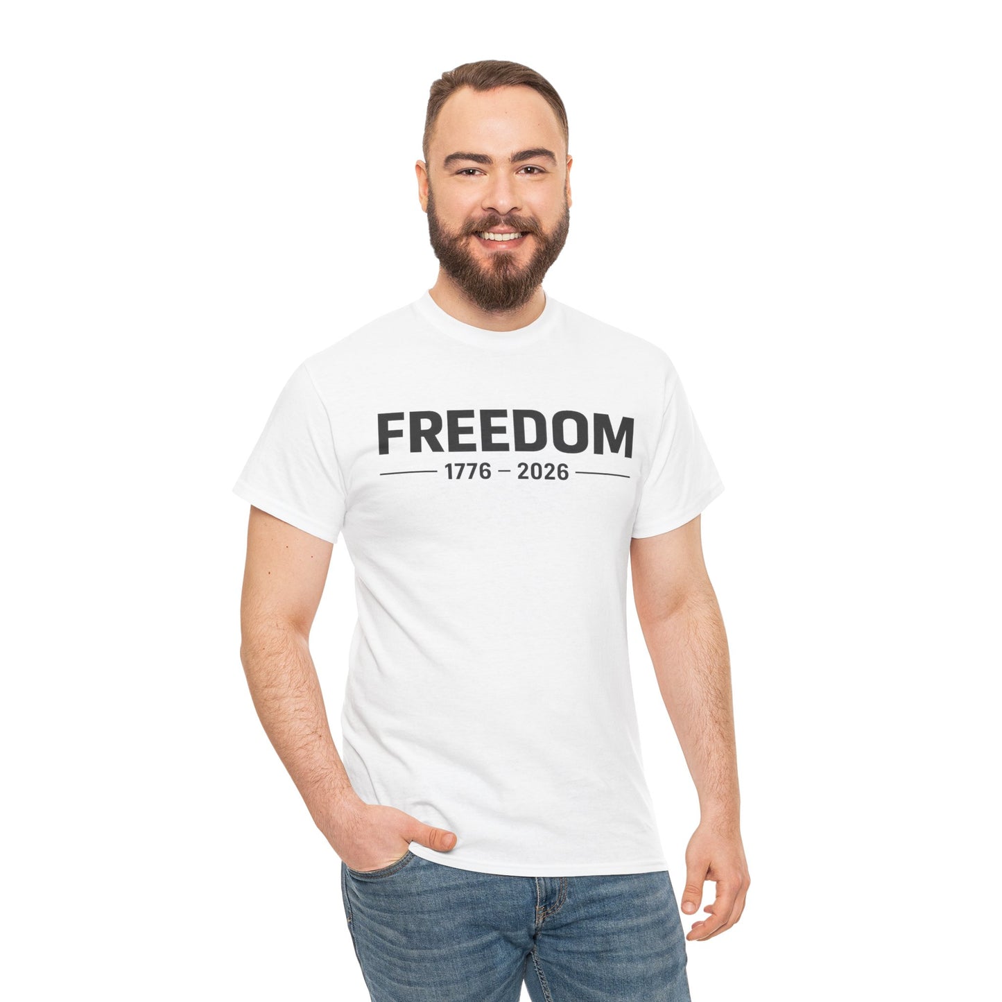 Freedom 1776 2026 Minimalist T-Shirt | Modern Patriotic Tee | Fourth of July Outfit | Independence Day Tee