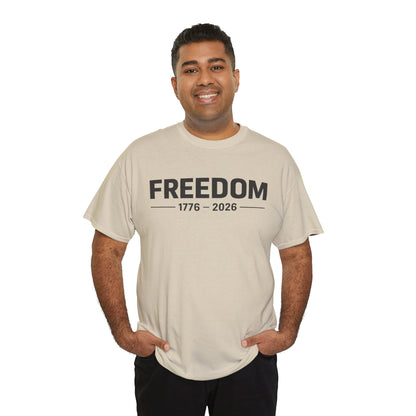 Freedom 1776 2026 Graphic Shirt Front and Back | Patriotic Eagle Flag Tee |  American Freedom Tshirt | Fourth of July Outfit | USA 250 Anniversary T-Shirt