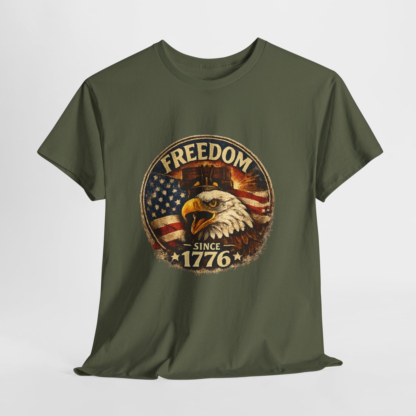 Freedom Since 1776 Shirt | American Eagle Vintage Tee | Fourth of July Graphic T-Shirt | USA Flag Eagle Tshirt | Independence Day Outfit