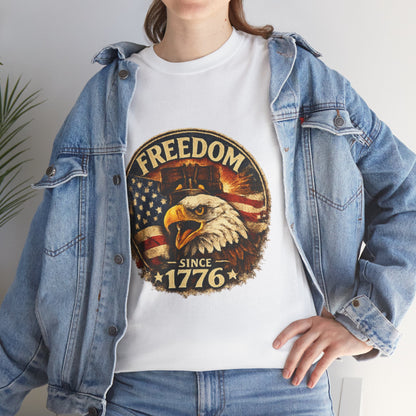 Freedom Since 1776 Shirt | American Eagle Vintage Tee | Fourth of July Graphic T-Shirt | USA Flag Eagle Tshirt | Independence Day Outfit