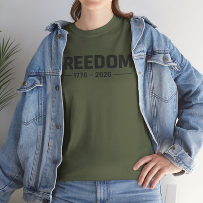 Independence Freedom Graphic Tee | Freedom 1776 2026 Shirt | Patriotic American Flag T-Shirt | 250th Year Anniversary Tshirt |  Fourth of July Outfit