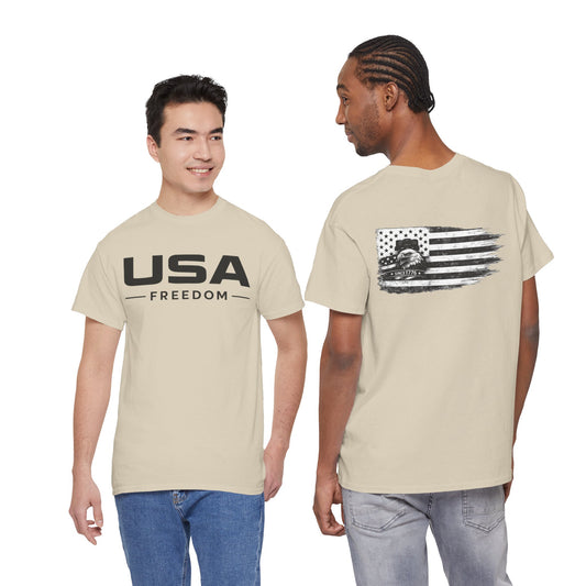 USA Freedom Shirt Front and Back | Patriotic Eagle Flag Tee | American Flag Print T-Shirt | Fourth of July Outfit | USA Graphic Tee