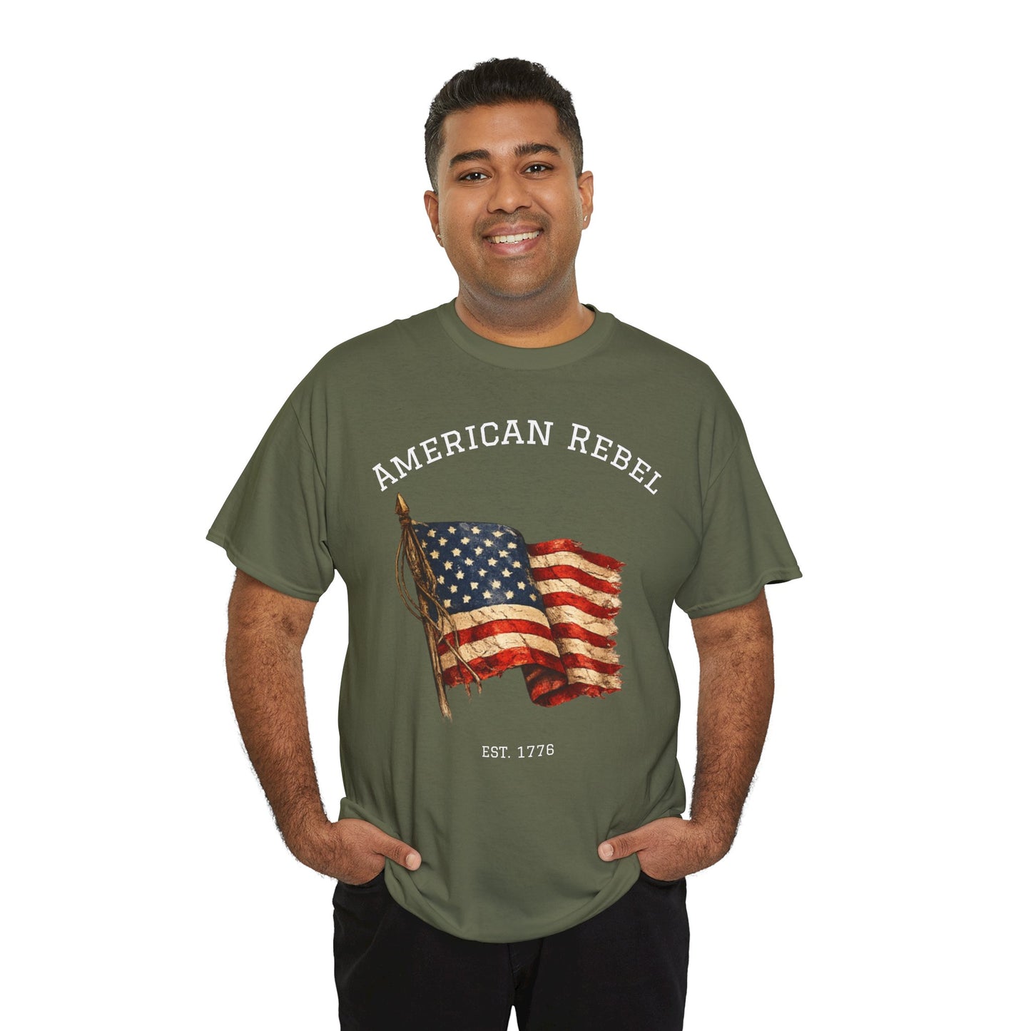 American Rebel 1776 Shirt | Vintage American Flag Tee | Patriotic USA T-Shirt | Independence Day Tshirt | Distressed Flag Graphic Shirt | Fourth of July Outfit