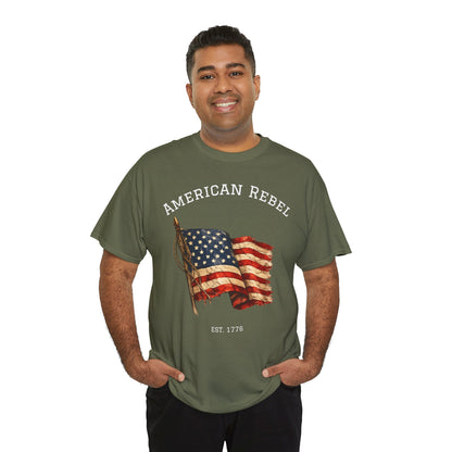 American Rebel 1776 Shirt | Vintage American Flag Tee | Patriotic USA T-Shirt | Independence Day Tshirt | Distressed Flag Graphic Shirt | Fourth of July Outfit