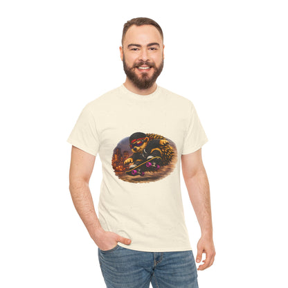 City Hedgehog Skateboarding Shirt | Street Style Tee | Vintage City Graphic | Skater Animal T-shirt | Cute Animal Skate Tshirt | Boardin' Hedgehog Collection