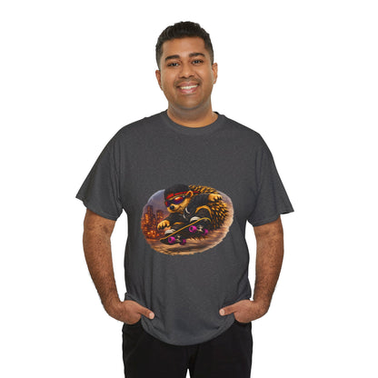 City Hedgehog Skateboarding Shirt | Street Style Tee | Vintage City Graphic | Skater Animal T-shirt | Cute Animal Skate Tshirt | Boardin' Hedgehog Collection