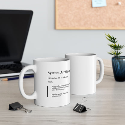 Funny Systems Architecture Definition Mug | Systems Engineer Gift | Tech Humor Coffee Tea Cup | Software Developer Gift | IT Office Mug (11oz, 15oz)